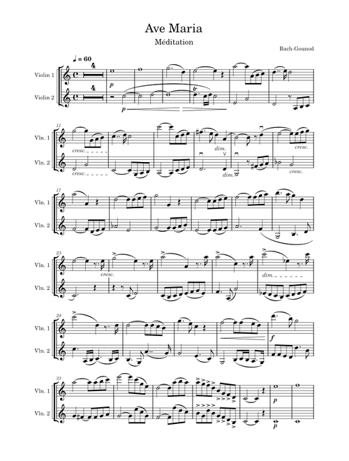 Ave Maria Meditation (Bach-Gounod)