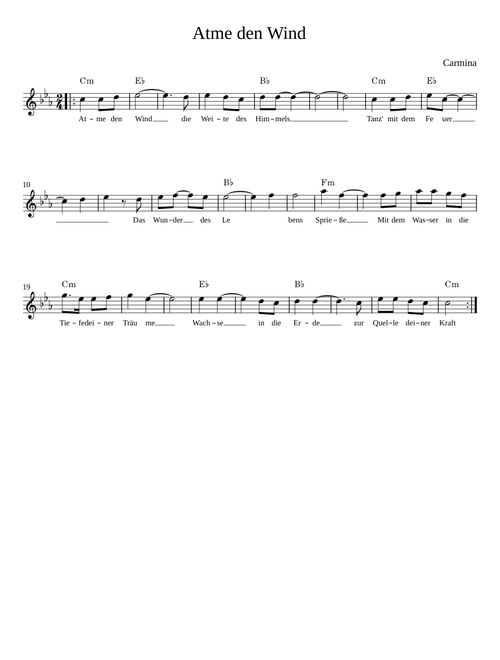 Atme den Wind - Carmina