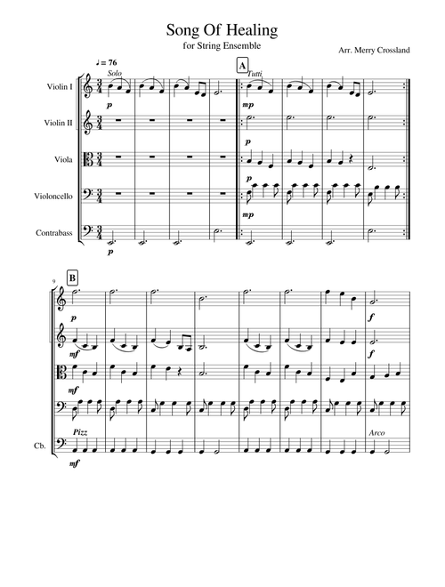 Song Of Healing string ensemble