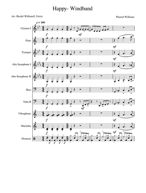 Happy – Pharrell Williams - Windband