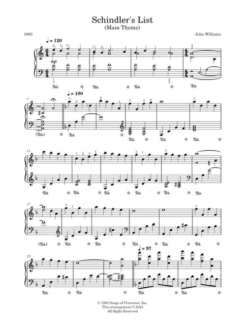 Schindler's List - Main Theme (Piano Version)