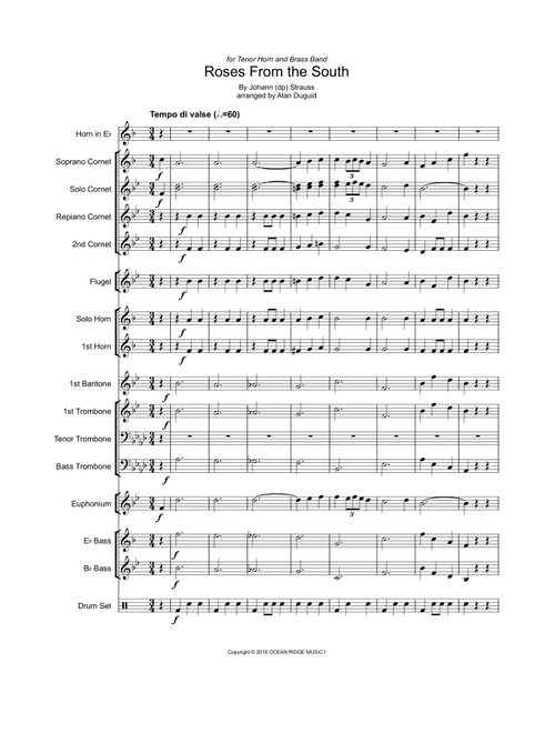 Roses From The South (Arr. Alan Duguid) - Parry Library (Brass Band)
