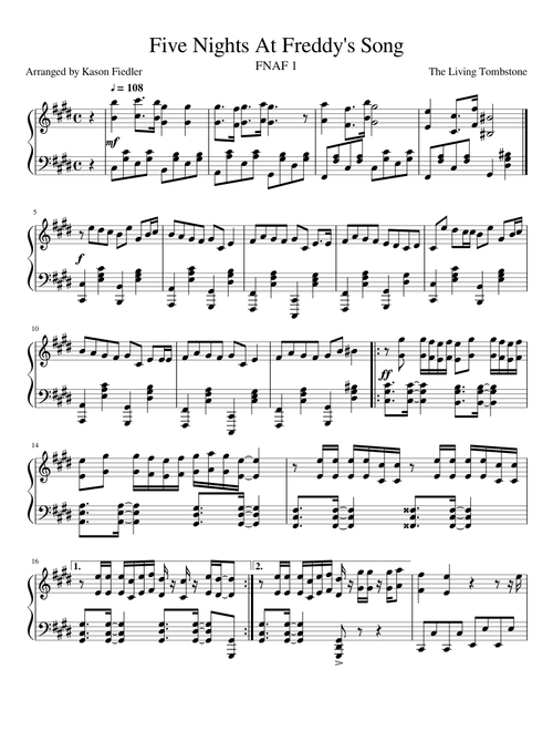 Five Nights At Freddy's Song (FNAF 1)