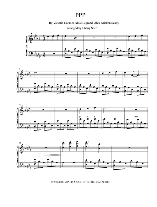 Ppp (Arr. Chang Shen) - Beach House (Piano Solo)
