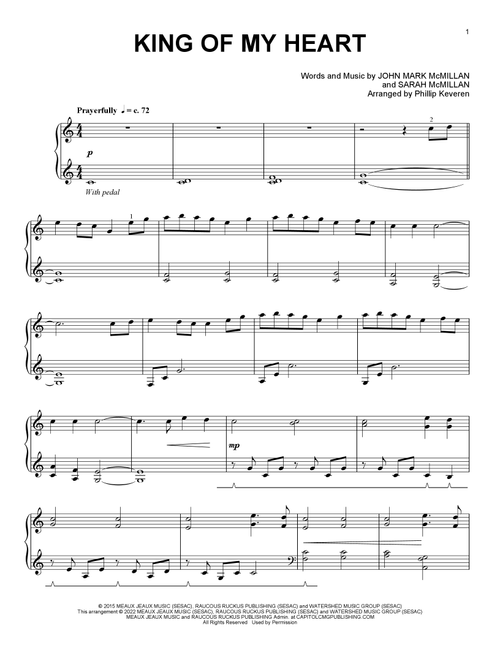 King Of My Heart (arr. Phillip Keveren) - Bethel Music (Piano Solo)