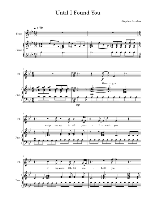 Until I Found You – Stephen Sanchez Until I Found You (Flute solo) – Stephen Sanchez