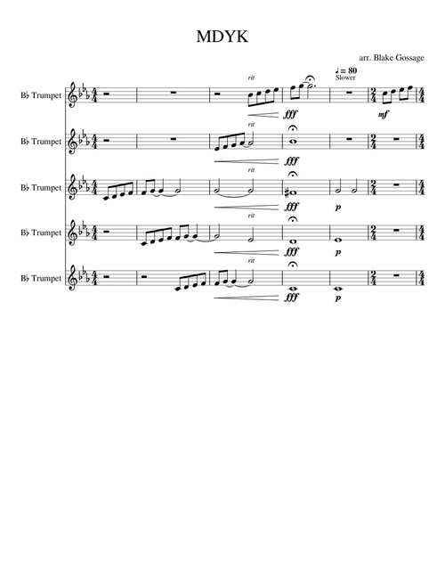 "Mary Did You Know?" for Trumpet Quintet