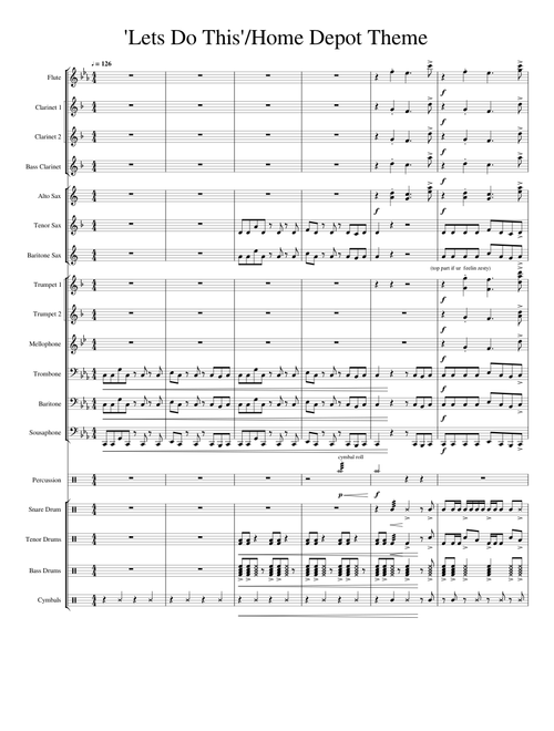 Home Depot Theme/Let's Do This For Marching Band