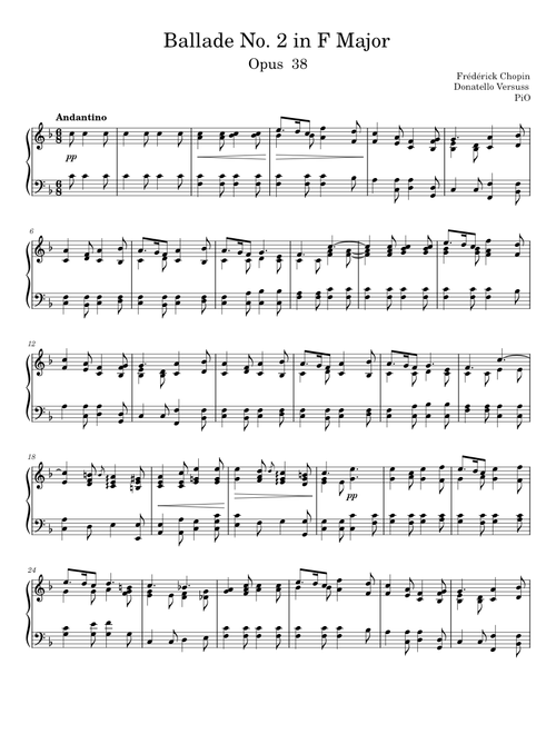 Ballade No.2, Op.38 – Frédéric Chopin PIO