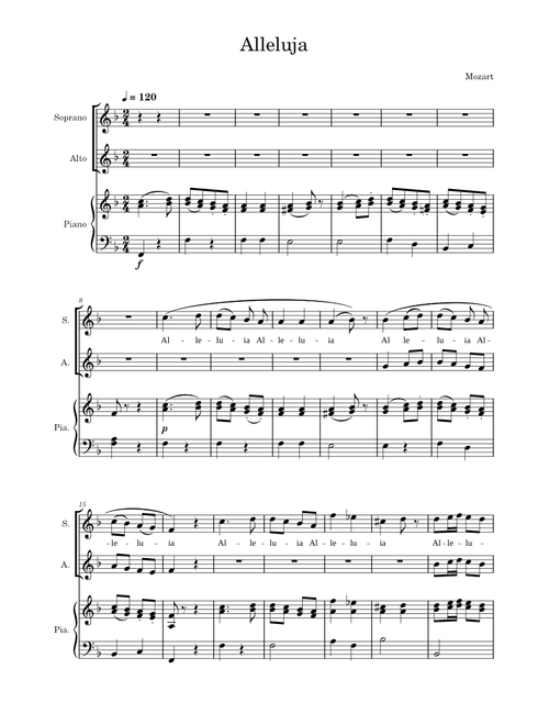Alleluja - Mozart alto