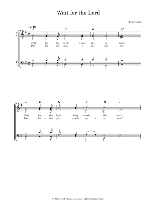 Wait for the Lord – Taizé