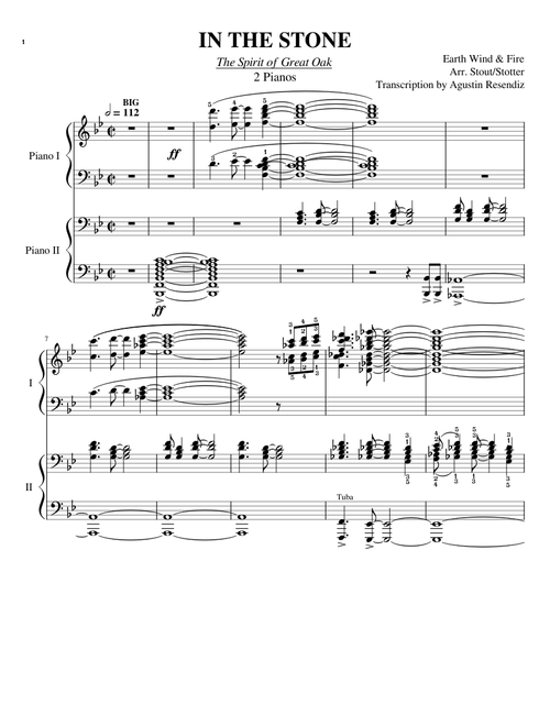In The Stone - Two Pianos
