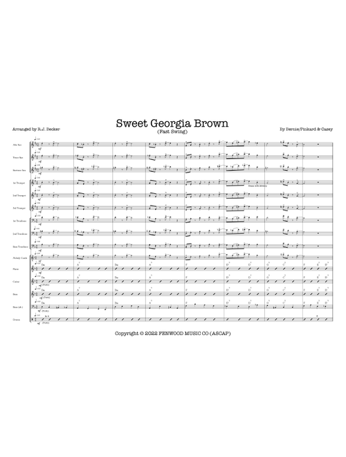Sweet Georgia Brown (Arr. R.J. Becker) - Sammy Nestico (Jazz Ensemble)