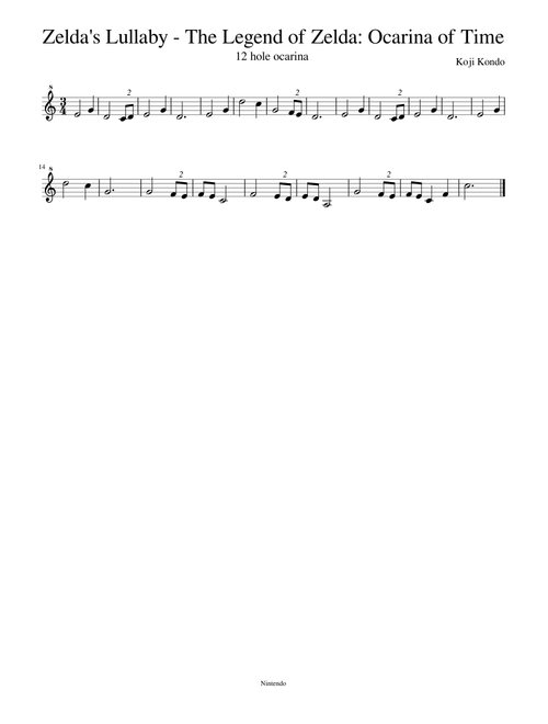 Zelda's Lullaby - The Legend of Zelda Ocarina of Time