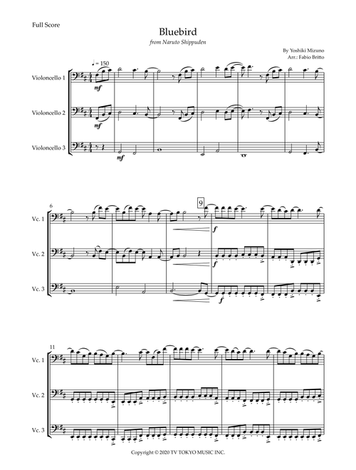 Ikimono Gakari's Blue Bird (Arr. Fabio Britto) - Yoshiki Mizuno (String Ensemble)