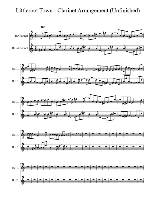 Littleroot Town - Clarinet Arrangement (Unfinished)