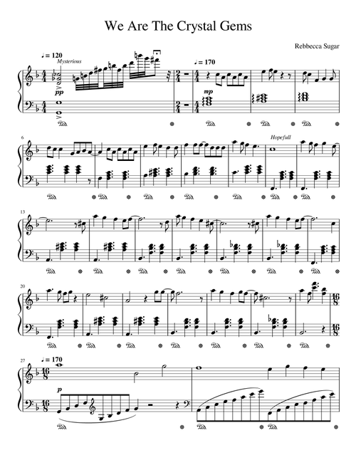 We Are The Crystal Gems (Arr. Kingviper) - Aivi Tran, Jeff Liu, Steven Velema (Piano Solo)