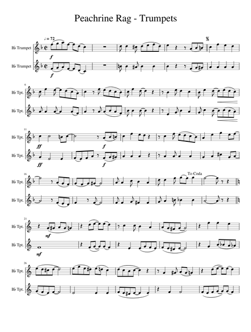 Peachrine Rag - Trumpets