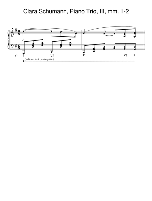 Clara Schumann, Piano Trio, III, mm. 1-2