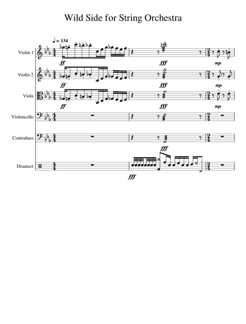 Wild Side, Beastars Opening  – ALI Wild Side for String Ensemble + Percussion