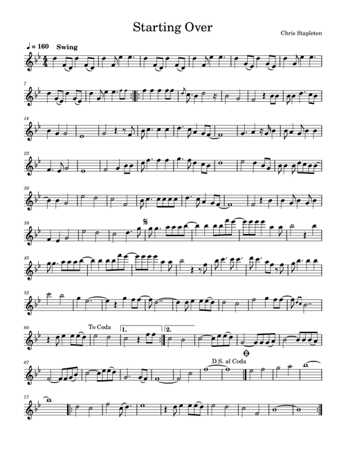 Starting Over (Arr. Julia Mills) - Chris Stapleton (Violin Solo)
