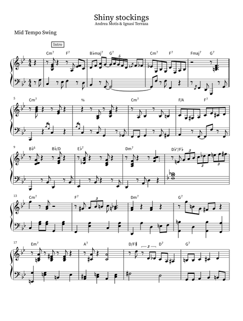 Shiny Stockings (Arr. Miguel Matt Rivero) - Count Basie (Piano Solo)