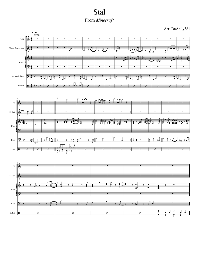 Stal Sheet Music for Piano, Flute, Saxophone tenor, Bass guitar & more ...