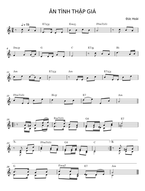 ÂN TÌNH THẬP GIÁ - Đức Hoài