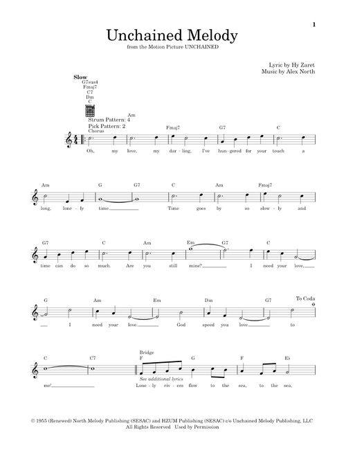 Unchained Melody - The Righteous Brothers (Easy Guitar)