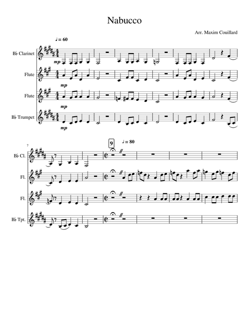 Nabucco Overture - Wind Quartet