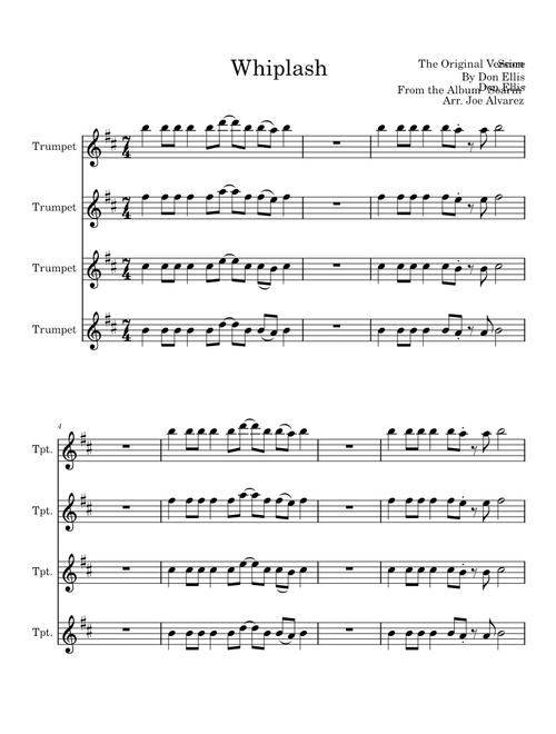 Whiplash – Don Ellis - Trumpet Quartet