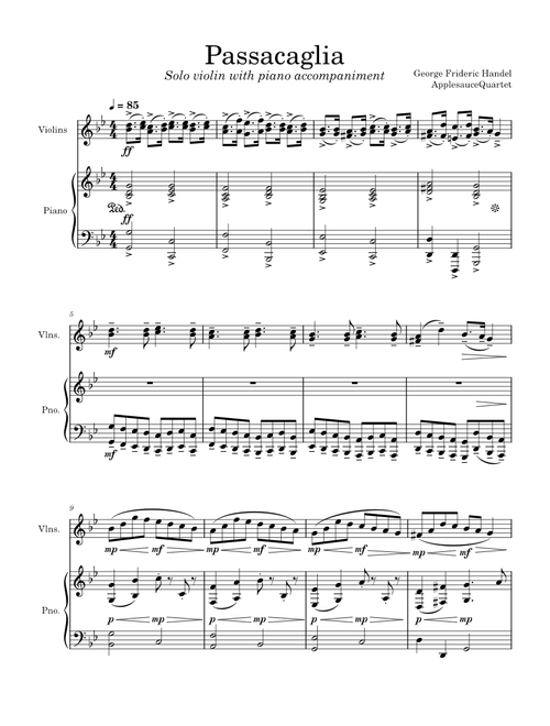 Passacaglia – Georg Friedrich Händel