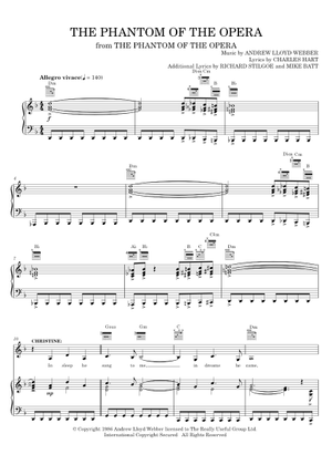 Play Official version of The phantom of the opera Sheet Music by