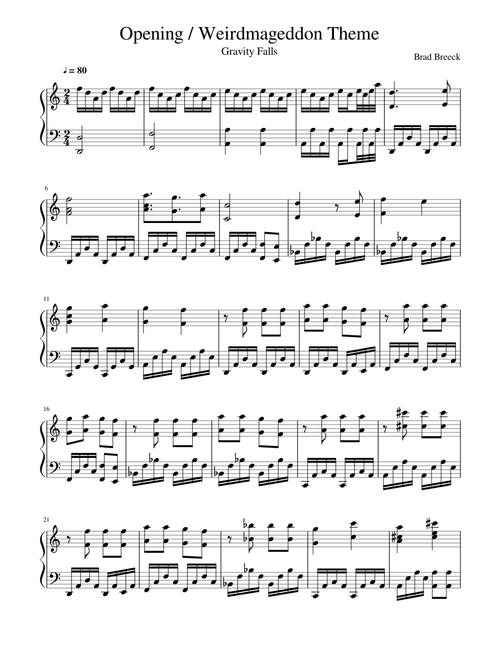 Gravity Falls - Opening Theme And Weirdmageddon Opening Theme