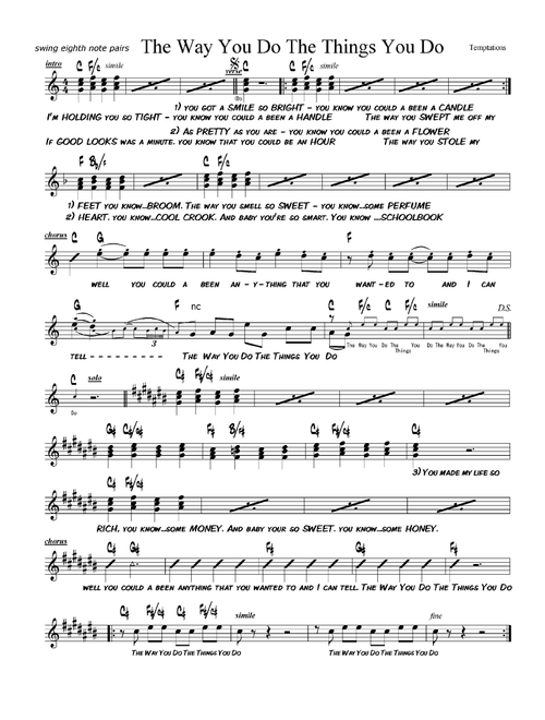 The Way You Do The Things You Do (Arr. Richard Stratton) - The Temptations (Small Ensemble)