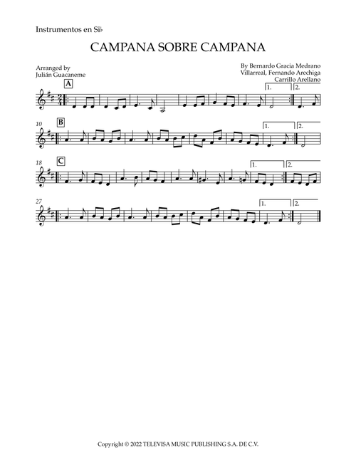 Campana Sobre Campana (Arr. Julian Guacaneme) - Fernando Arechiga Carrillo Arellano, Bernardo Gracia Medrano Villarreal (Trumpet Solo)