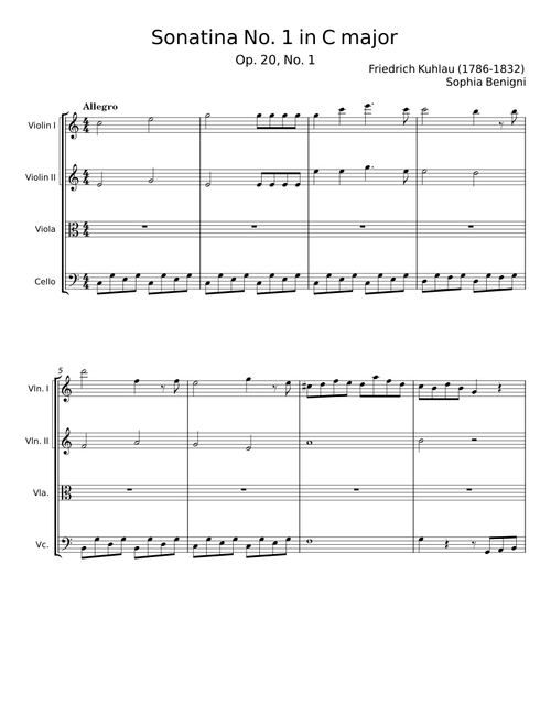 Sonatina In C Major, Op. 55, No. 1 - Friedrich Kuhlau