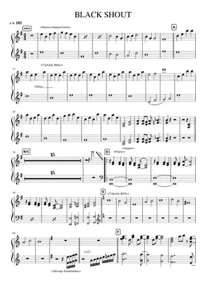 Roselia - BLACK SHOUT(official version) Sheet music for Roselia - BLACK SHOUT(official version) Sheet music for