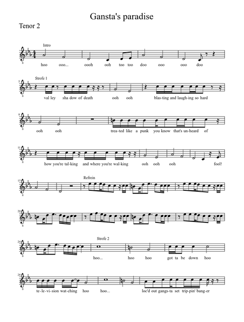 Gansta's paradise Tenor 2