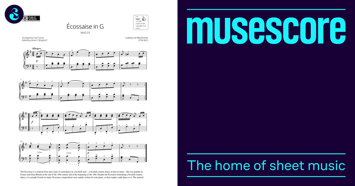 Écossaise in G – Beethoven – Grade 2 Piano Exam Pieces 2023 & 2024