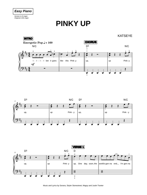PINKY UP - KATSEYE (Easy Piano)