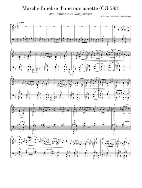 Marche funèbre d'une marionnette, CG 583 – Charles Gounod | Posaunenchor