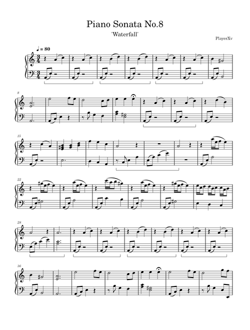 Piano Sonata No.8 in a minor 'Waterfall'