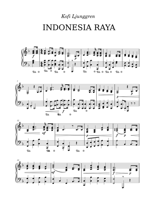 Varations on Indonesia Raya