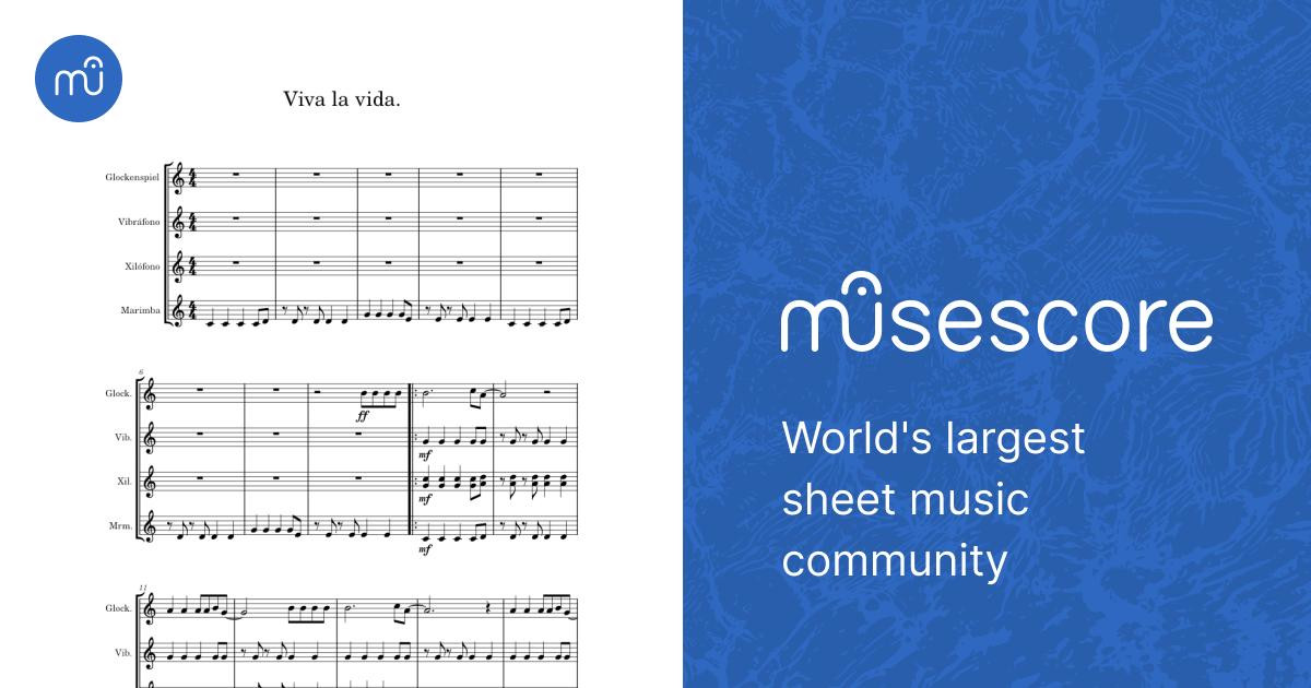 Viva la Vida – Coldplay Sheet music for Vibraphone