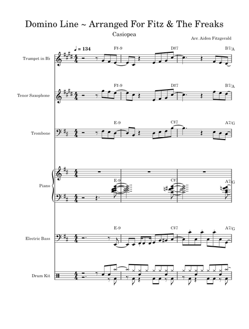 Domino Line – Casiopea (Arranged For Fitz & The Freaks)