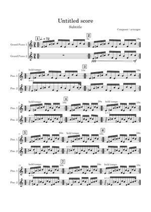 Steve Reich - Piano Phase Sheet Music for Piano (Piano Duo