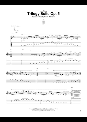 Rising force – Yngwie Malmsteen Sheet music for Piano (Solo