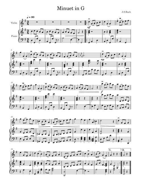 MINUET in G-Bach