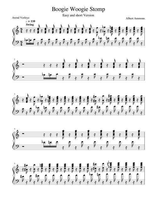Boogie Woogie Stomp Simplified Version